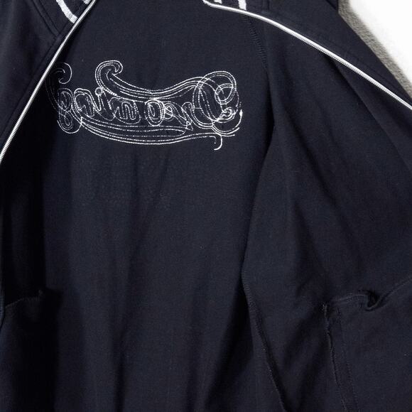 BCBGMaxAzria Women’s Zip Up Jacket Y2K Bling Streetwear Rhinestone Logo Size XL - Picture 8 of 13